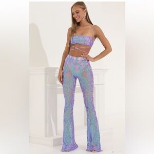 Lucy in the Sky Purple and Blue Jumpsuit